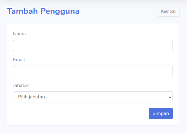 Menu pengguna