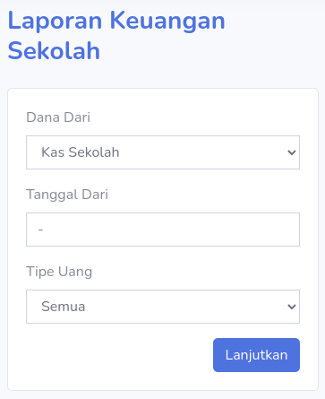 Menu Keuangan Sekolah