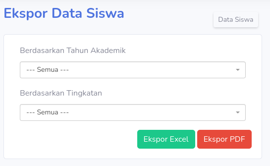 Menu Siswa