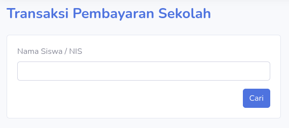 Menu Pembayaran Sekolah